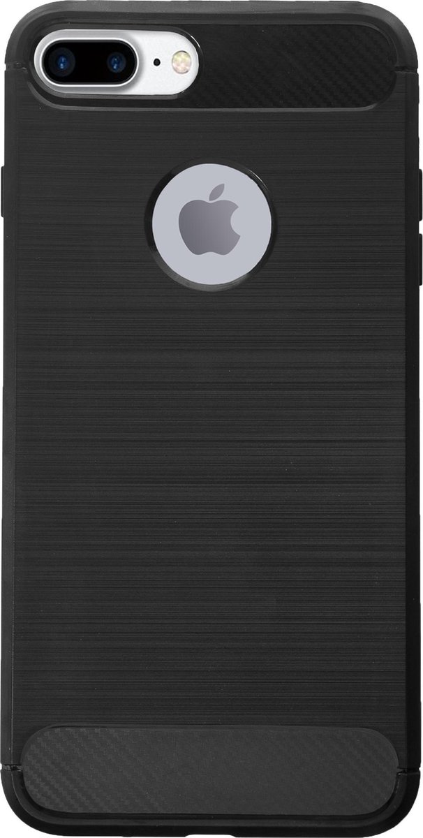 Bmax Carbon Soft Case Hoesje Voor Iphone 7 Plus - Black/ - Zwart