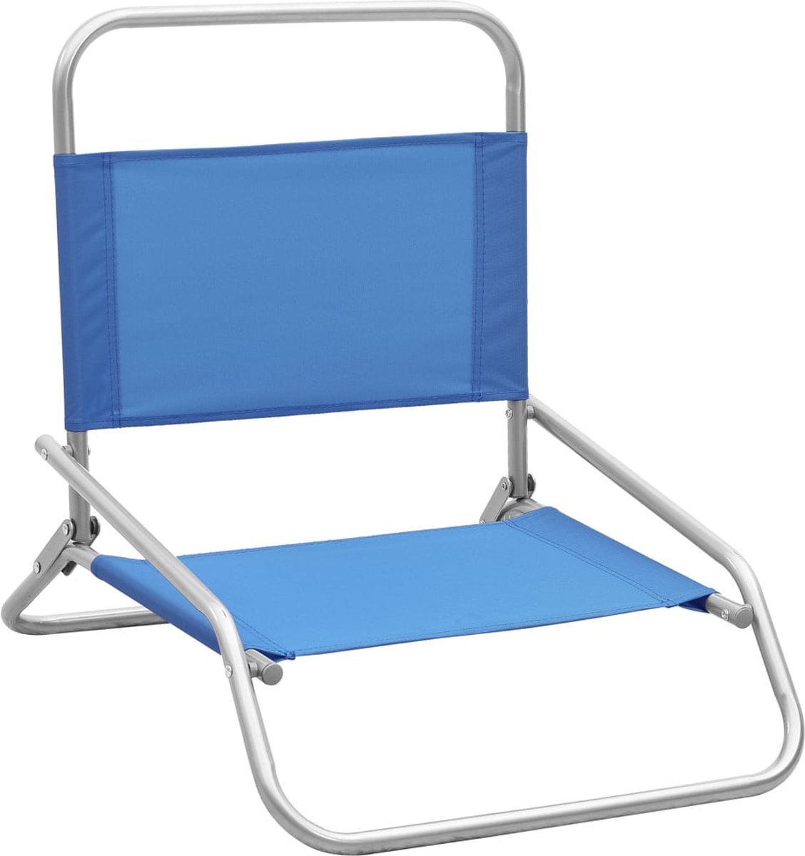 Vidaxl Strandstoelen 2 St Inklapbaar Stof - Blauw