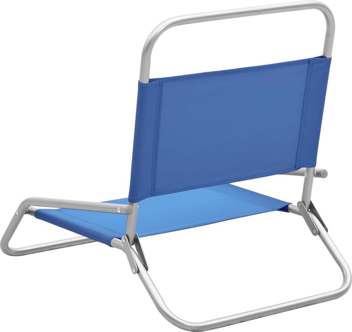 Vidaxl Strandstoelen 2 St Inklapbaar Stof - Blauw