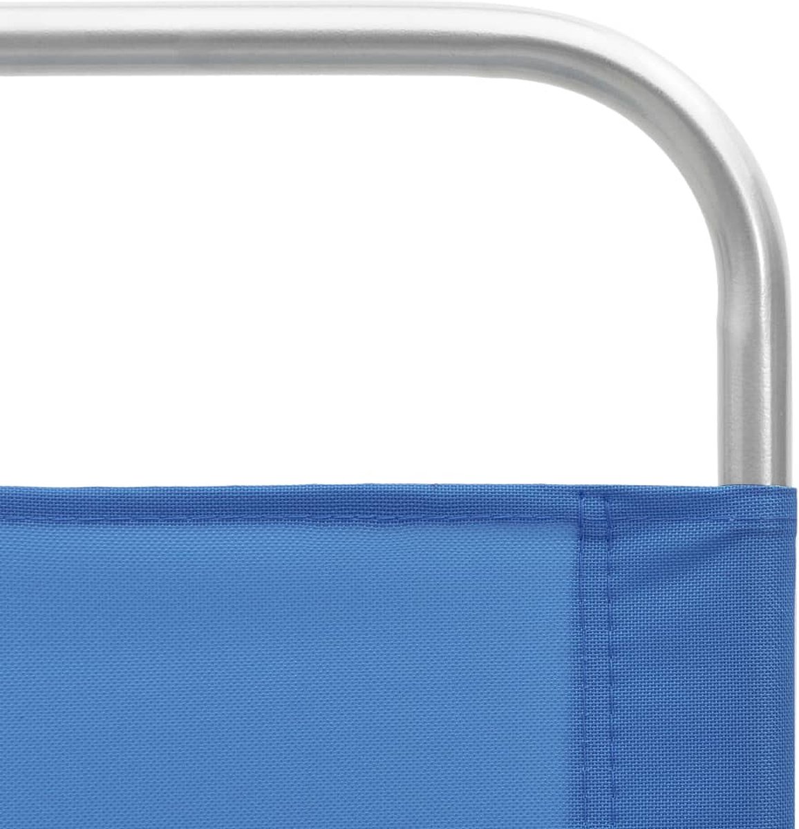 Vidaxl Strandstoelen 2 St Inklapbaar Stof - Blauw