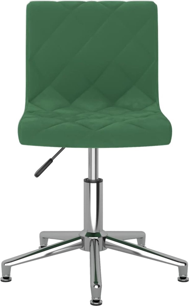Vidaxl Eetkamerstoelen Draaibaar 2 St Fluweel Donker - Groen