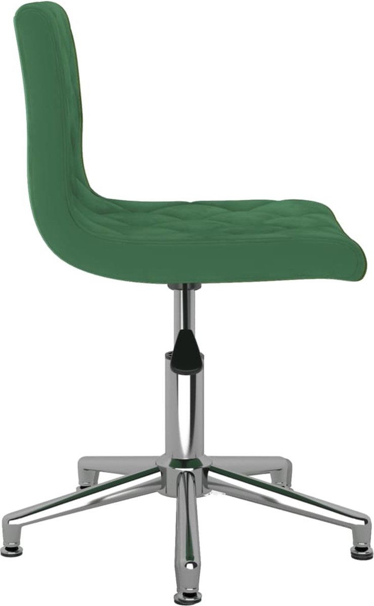 Vidaxl Eetkamerstoelen Draaibaar 2 St Fluweel Donker - Groen
