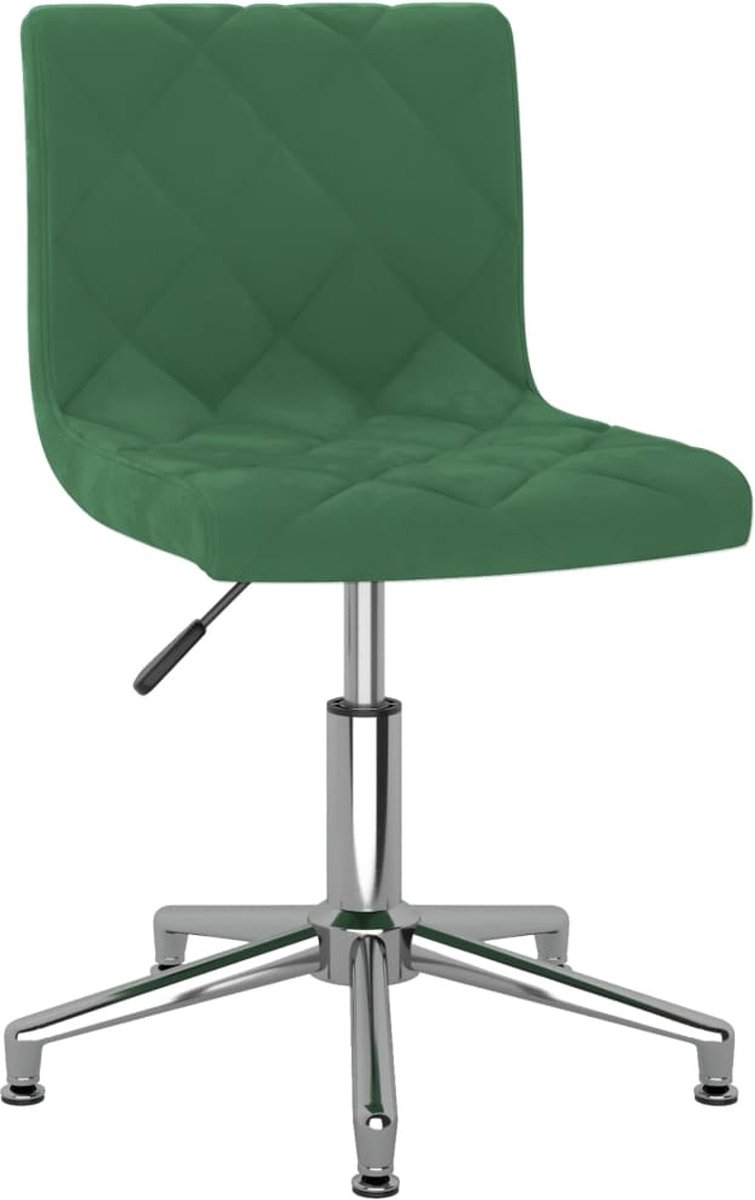 Vidaxl Eetkamerstoelen Draaibaar 2 St Fluweel Donker - Groen
