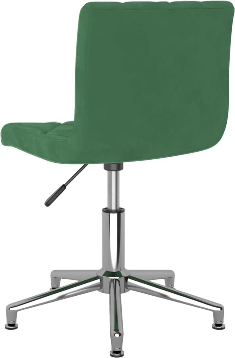 Vidaxl Eetkamerstoelen Draaibaar 2 St Fluweel Donker - Groen
