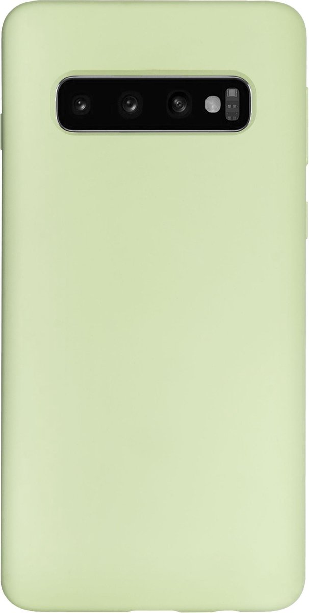 Bmax Liquid Silicone Case Hoesje Voor Samsung Galaxy S10 - Mint Green/mint - Groen