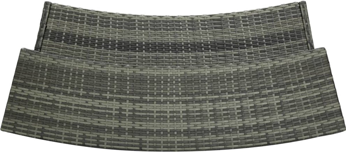 Vidaxl Tuinbartafel 120x55x110 Cm Poly Rattan - Grijs