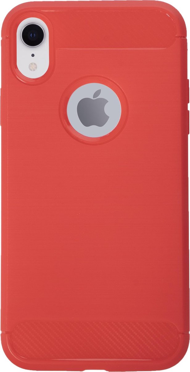 Bmax Carbon Soft Case Hoesje Voor Iphone Xr - Red/ - Rood