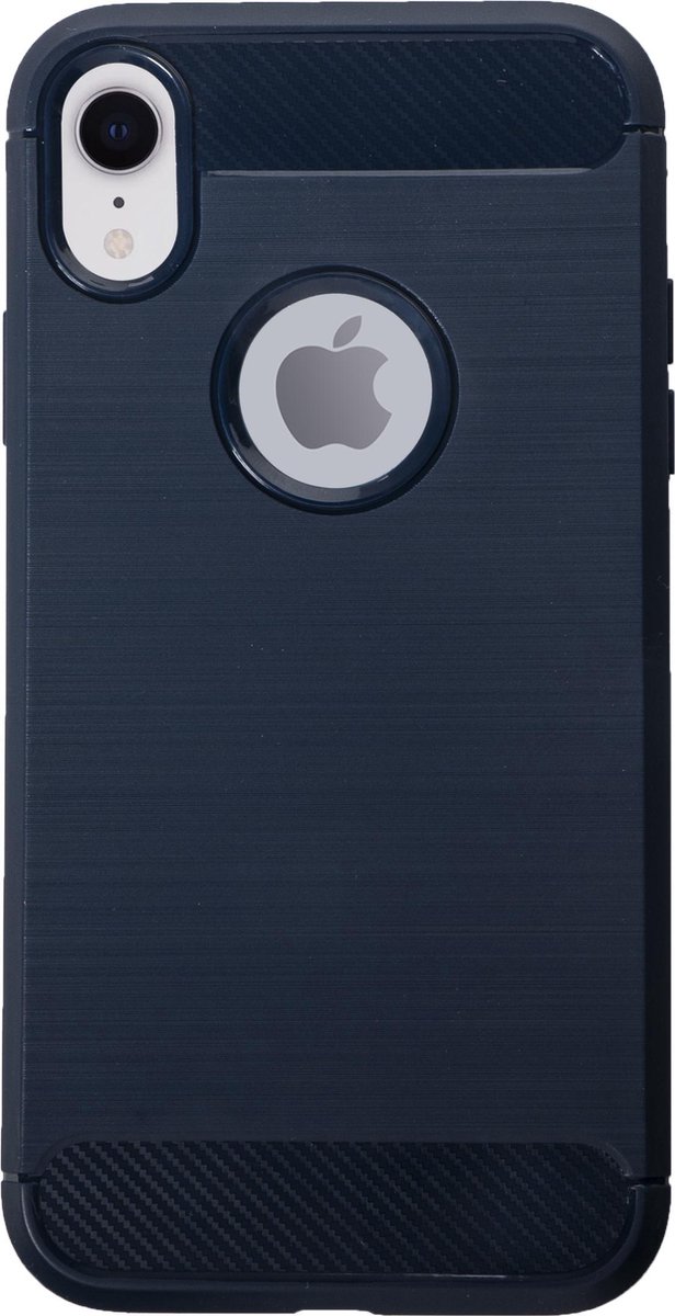 Bmax Carbon Soft Case Hoesje Voor Iphone Xr - Blue/ - Blauw