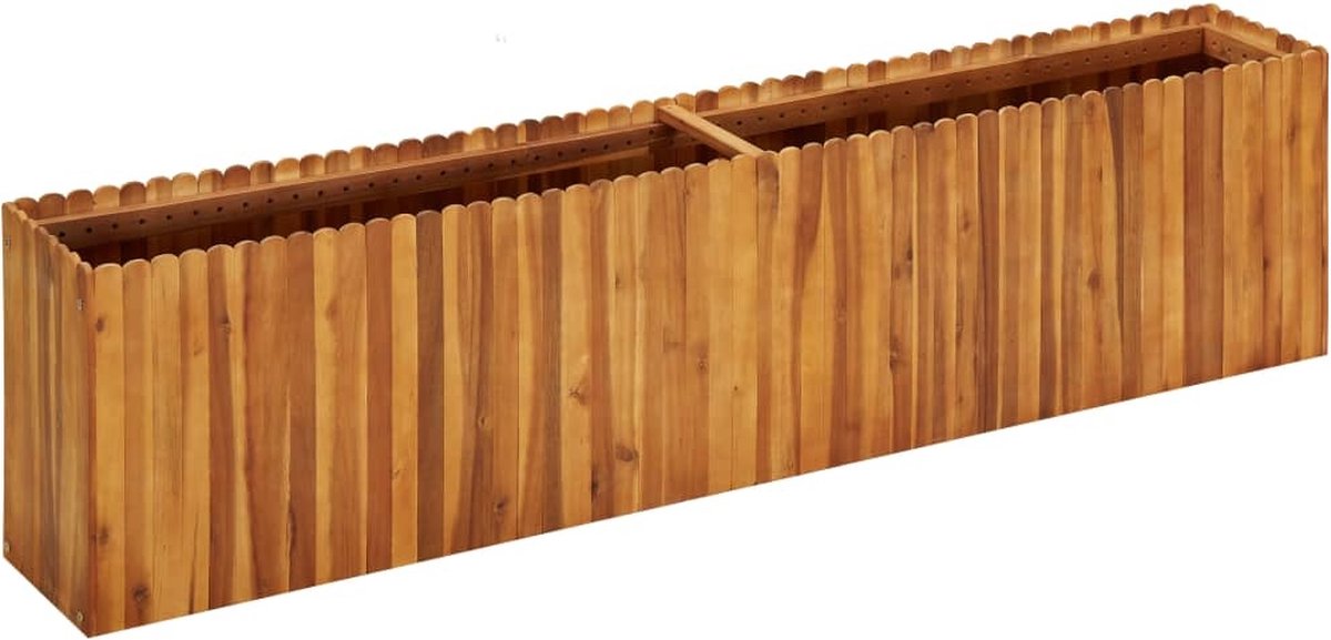 Vidaxl Plantenbak Verhoogd 200x30x50 Cm Massief Acaciahout - Bruin