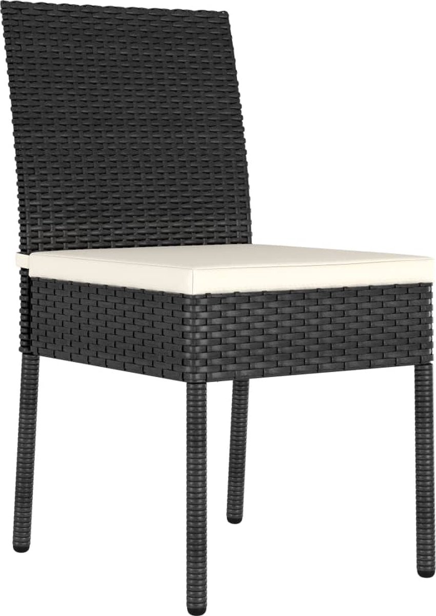 Vidaxl 7-delige Tuinset Poly Rattan - Zwart