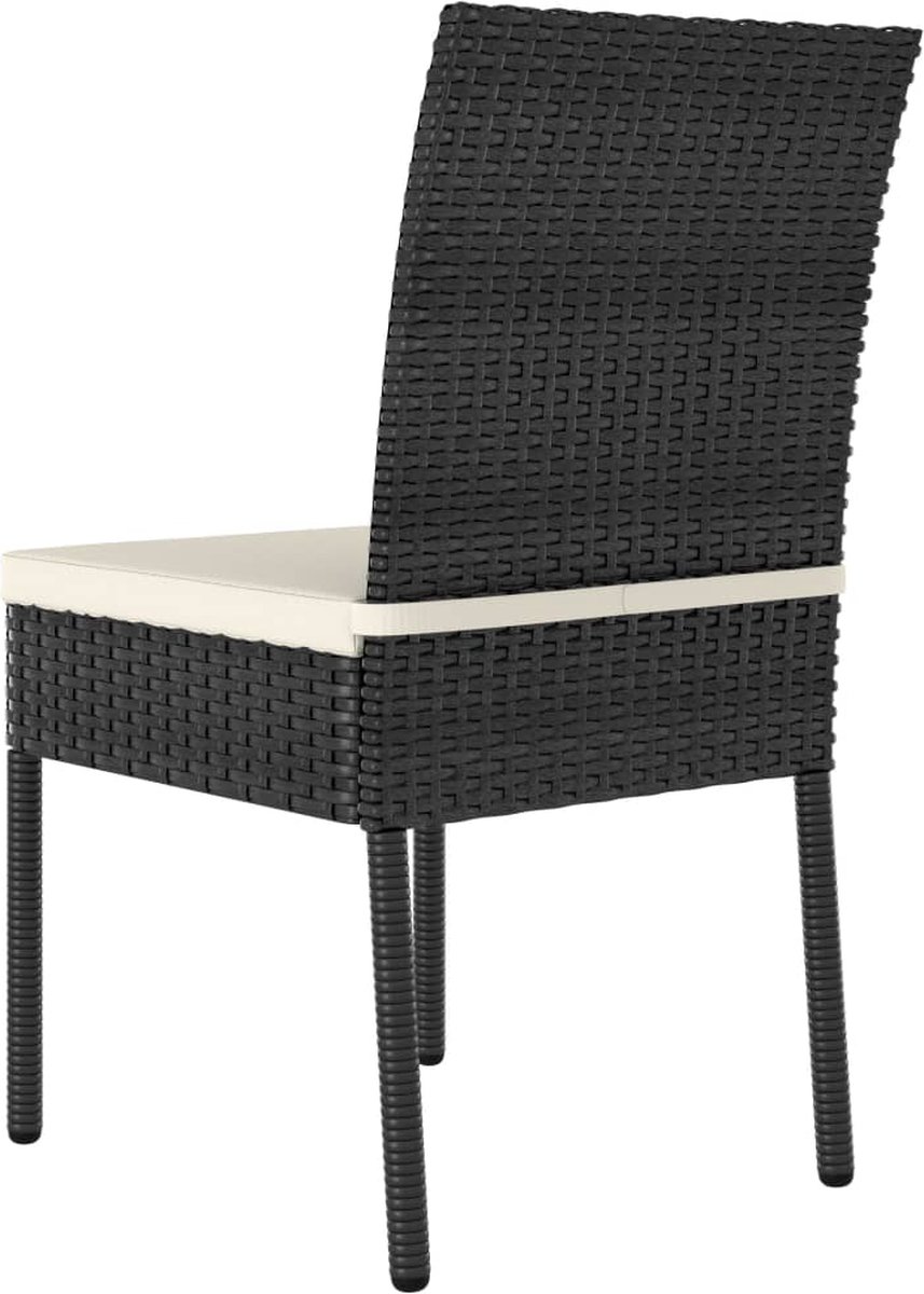 Vidaxl 7-delige Tuinset Poly Rattan - Zwart