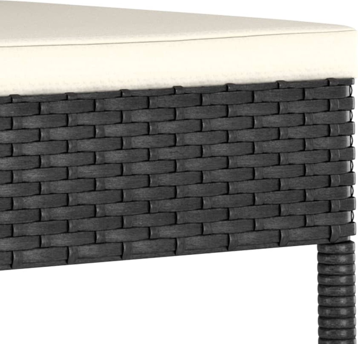Vidaxl 7-delige Tuinset Poly Rattan - Zwart