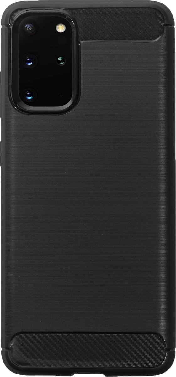 Bmax Carbon Soft Case Hoesje Voor Samsung Galaxy S20 Plus - Black/ - Zwart