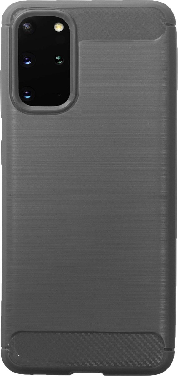 Bmax Carbon Soft Case Hoesje Voor Samsung Galaxy S20 Plus - Grey/ - Grijs