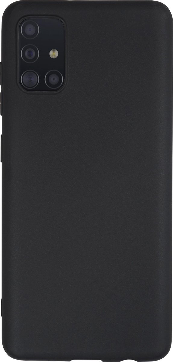 Bmax Essential Matte Case Samsung Galaxy A51 Hoesje - Black/ - Zwart