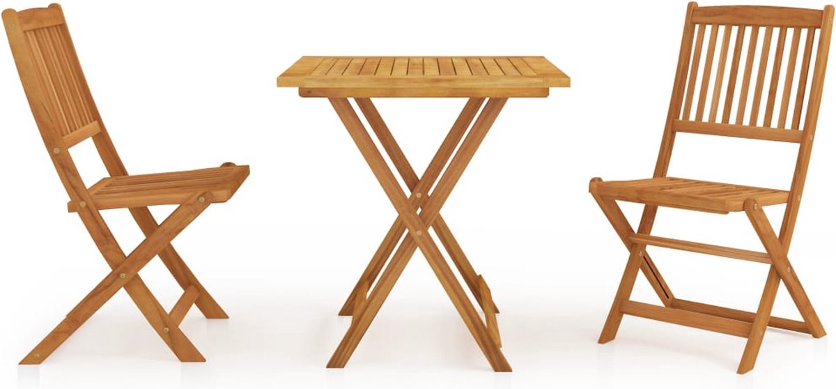 Vidaxl 3-delige Tuinset Inklapbaar Massief Acaciahout - Bruin