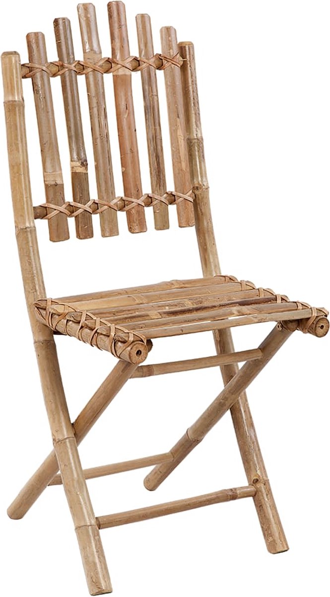 Vidaxl 5-delige Tuinset Inklapbaar Met Kussens Bamboe - Bruin