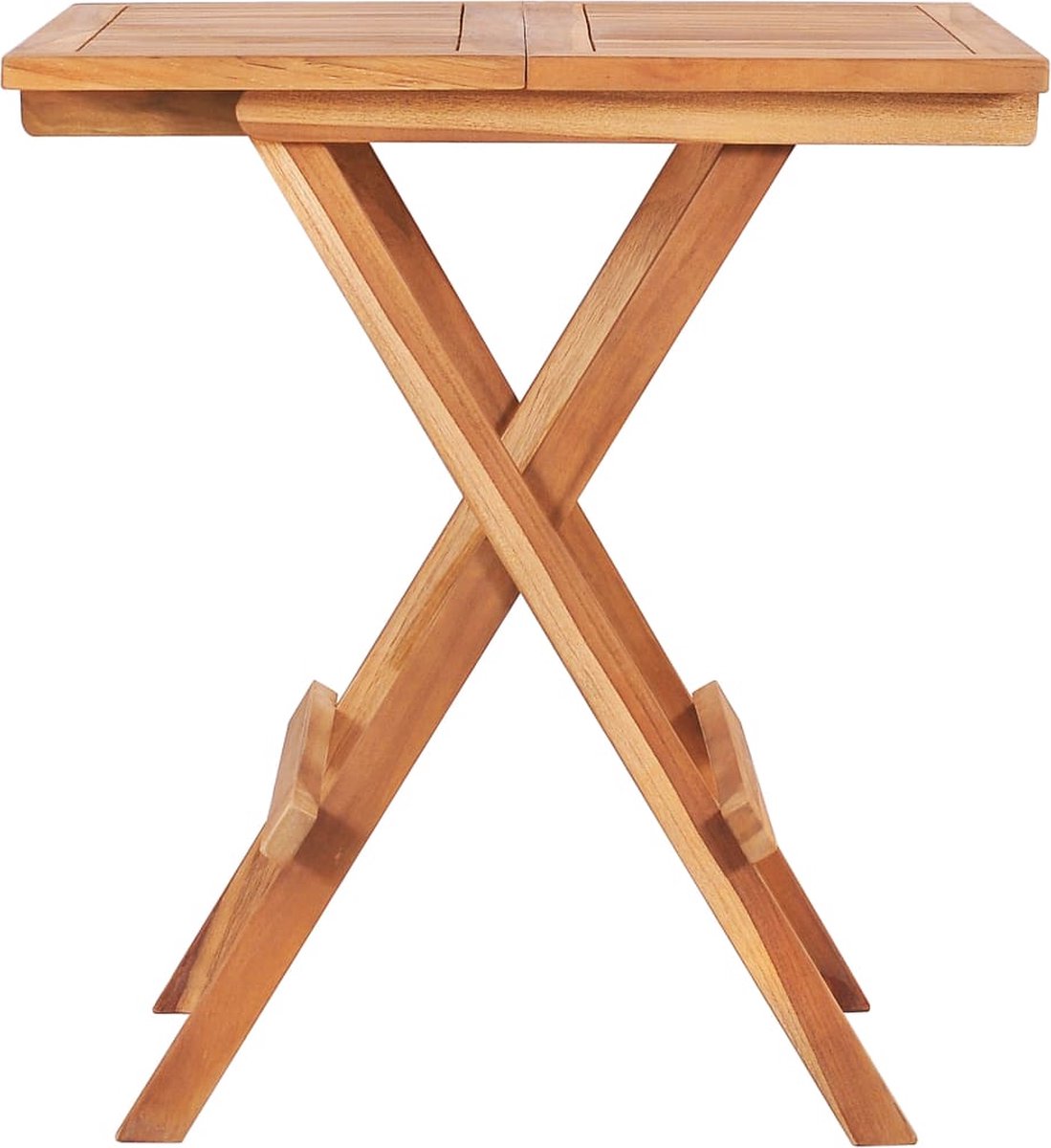 Vidaxl 3-delige Bistroset Met Heldere Kussens Massief Teakhout - Groen