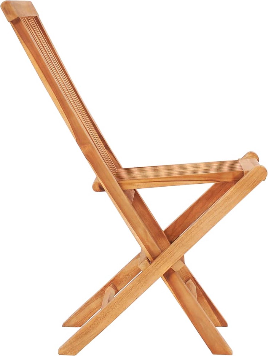 Vidaxl 3-delige Bistroset Met Heldere Kussens Massief Teakhout - Groen