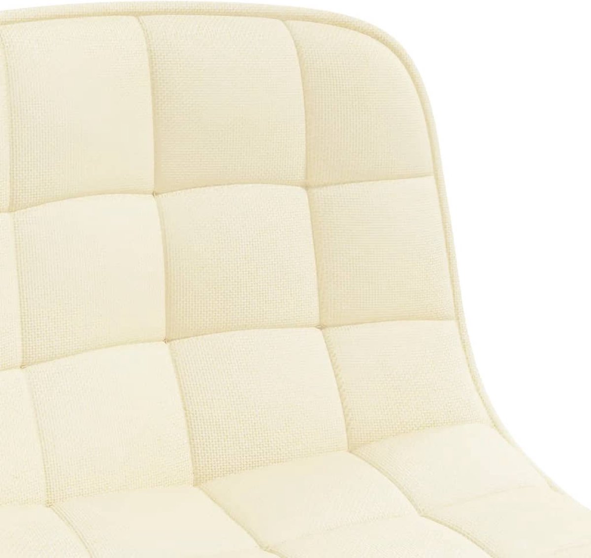 Vidaxl Eetkamerstoelen Draaibaar 2 St Stof Crèmekleurig