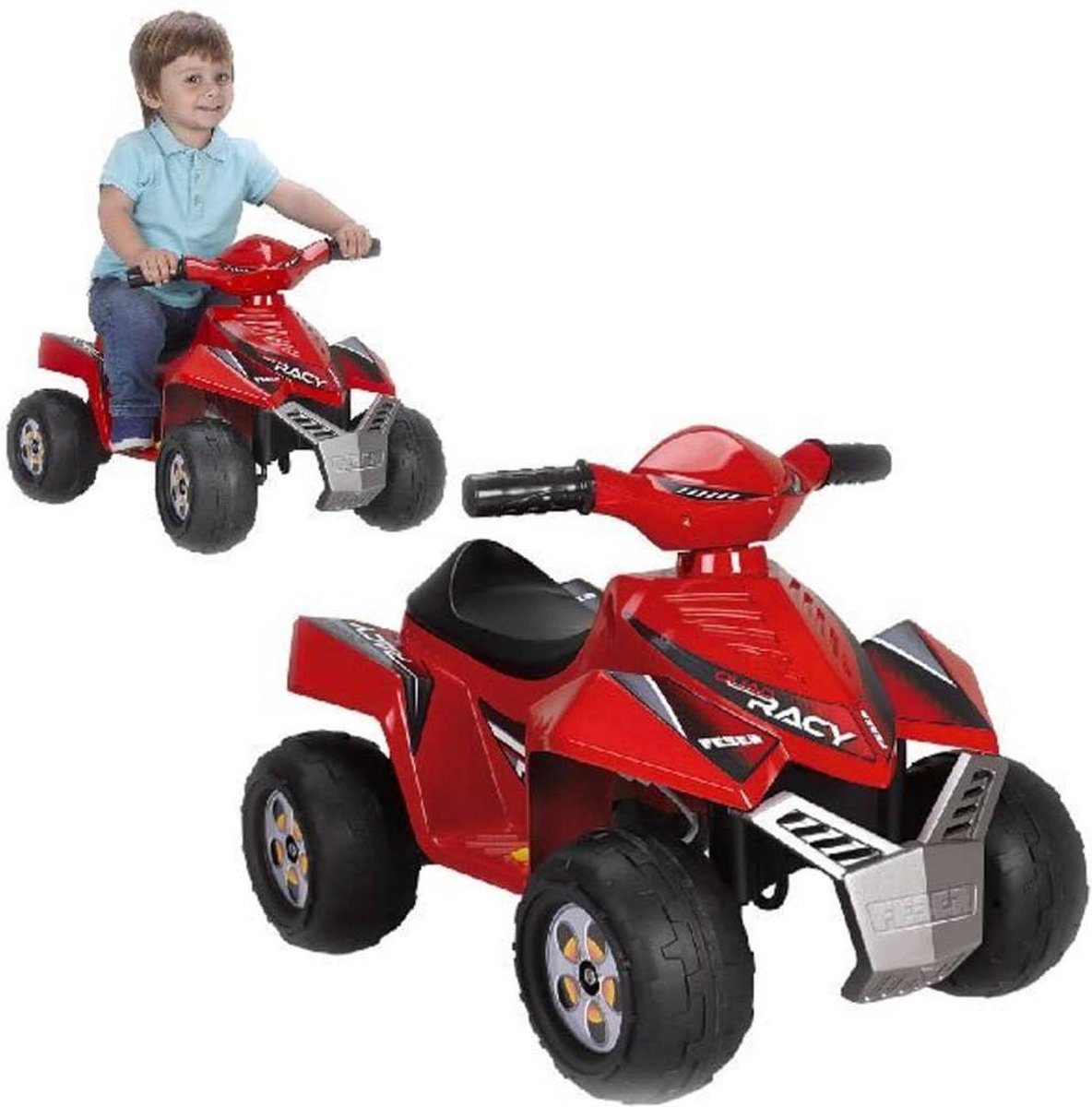 Feber Quad Racy Red 6v 1-3 Jaar - Rood