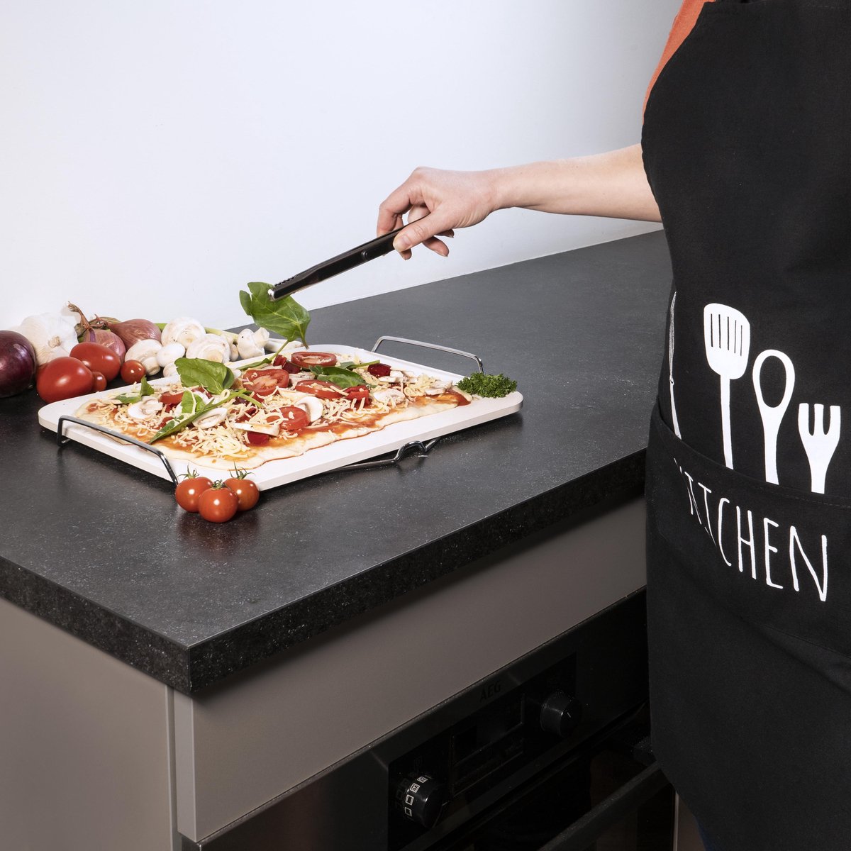 Krumble Pizzasteen Rechthoek - 38 X 30 Cm - Beige