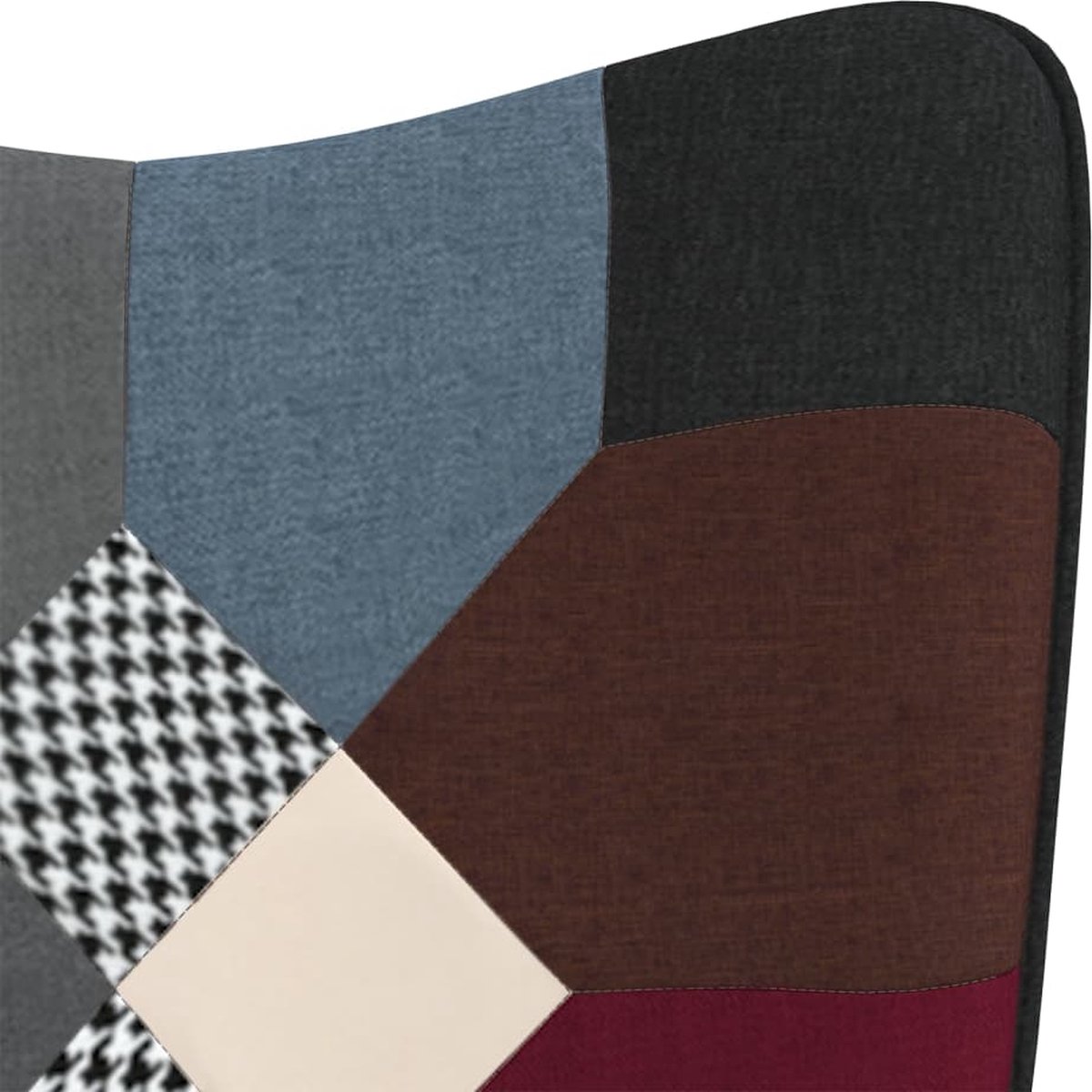 Vidaxl Schommelstoel Met Voetenbank Patchwork Stof