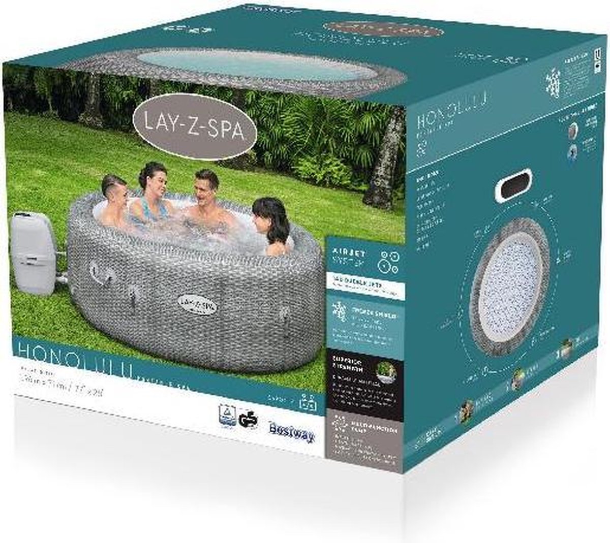 Bestway Lay-Z Spa Honolulu - 196 x 71 cm - Grijs