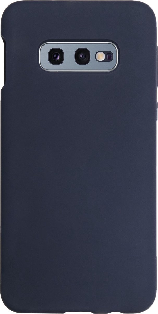 Bmax Liquid Silicone Case Hoesje Voor Samsung Galaxy S10e - Dark Blue/donker - Blauw