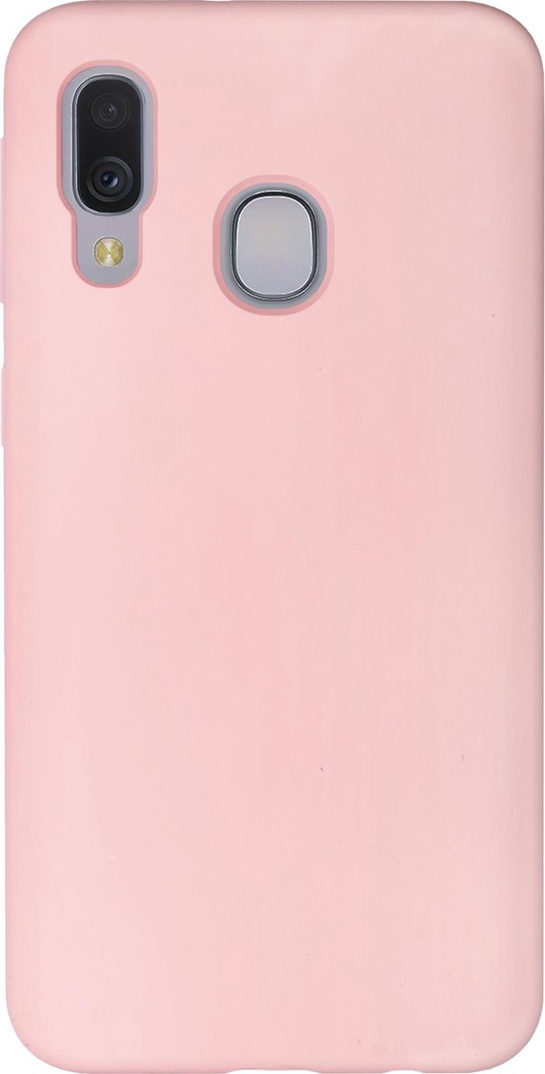 Bmax Liquid Silicone Case Hoesje Voor Samsung Galaxy A40 - Pink/licht - Roze