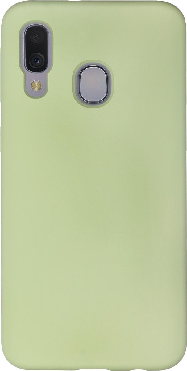 Bmax Liquid Silicone Case Hoesje Voor Samsung Galaxy A40 - Mint Green/mint - Groen