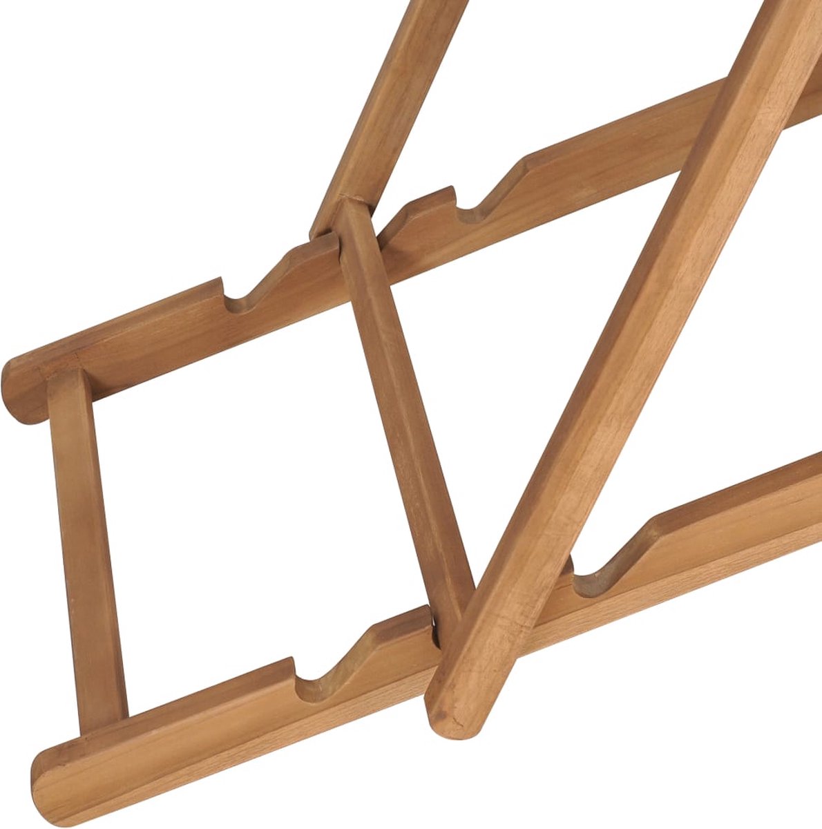 Vidaxl Strandstoel Inklapbaar Massief Teakhout - Grijs