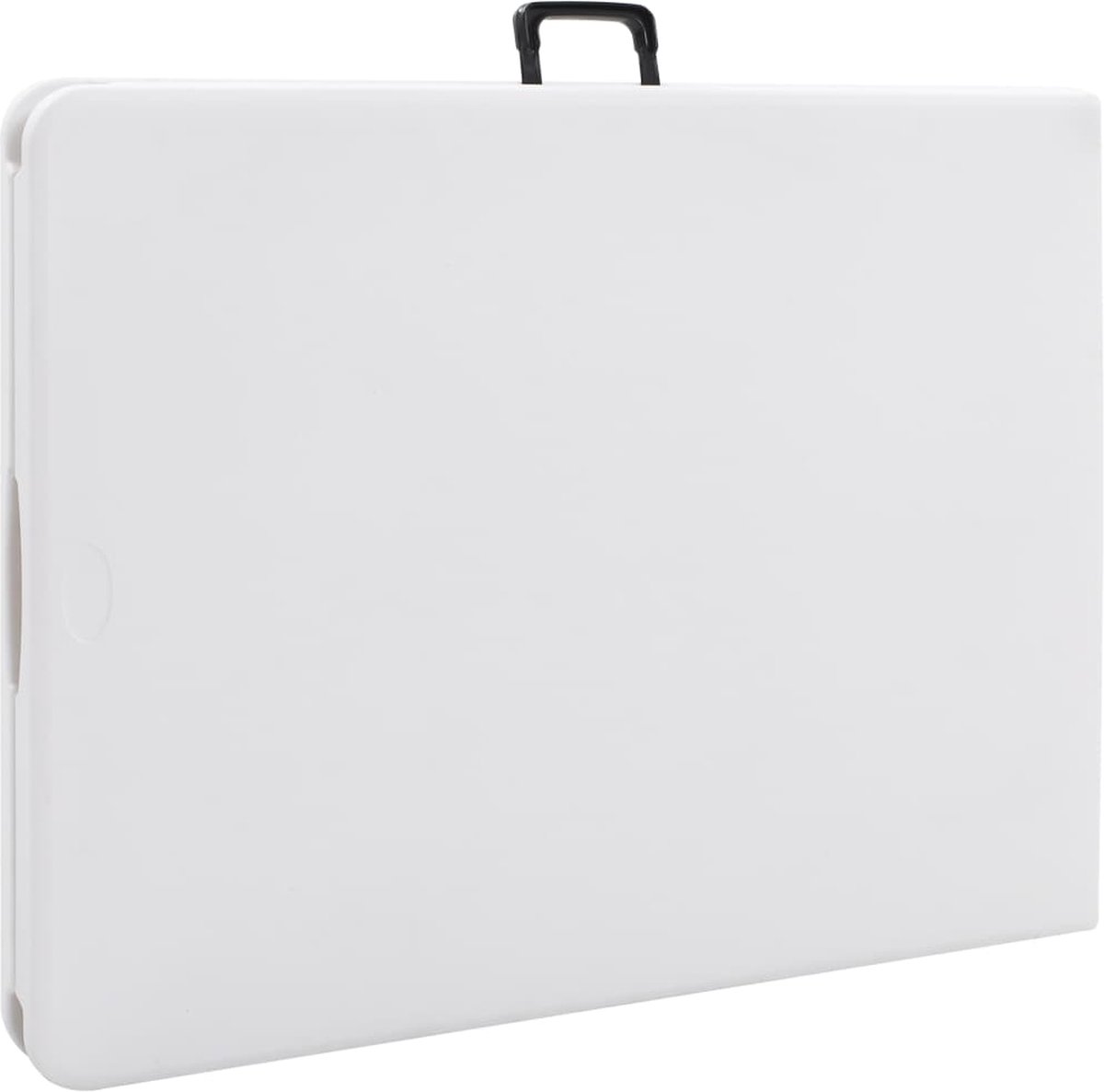 Vidaxl Tuintafel Met 2 Bankjes Inklapbaar 180 Cm Staal En Hdpe - Wit