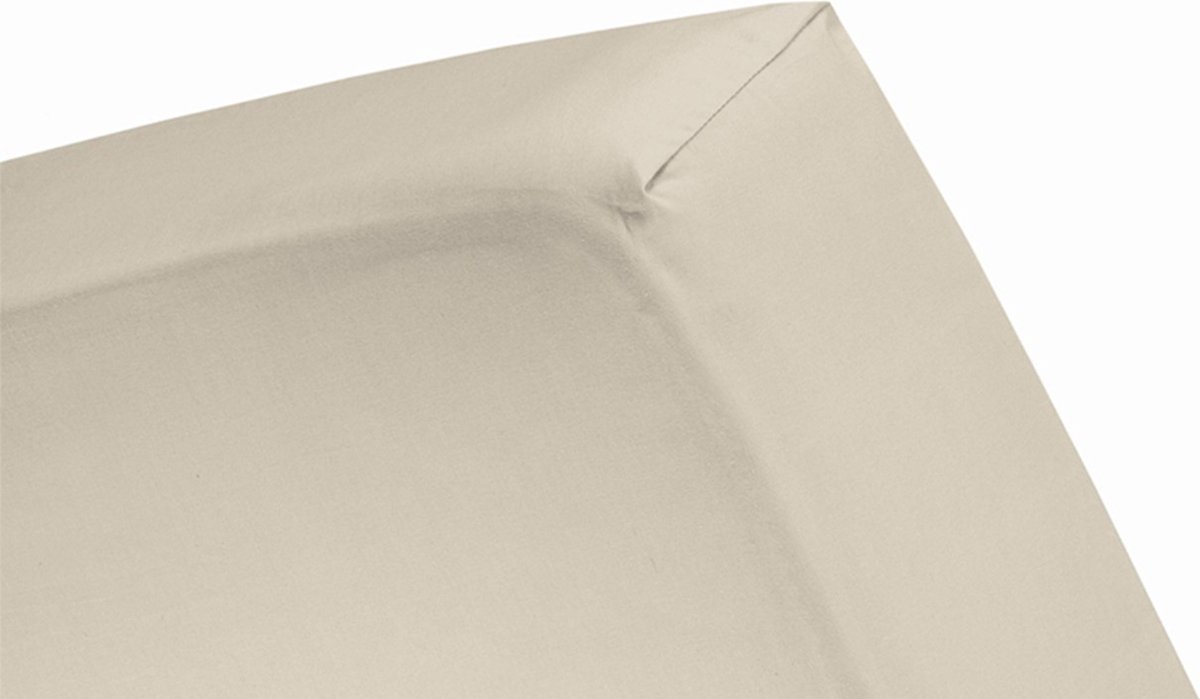 Cinderella Jersey Topper Hoeslaken - 100% Gebreide Katoen - Lits-jumeaux (160x200/210 Cm) -sand - Silver