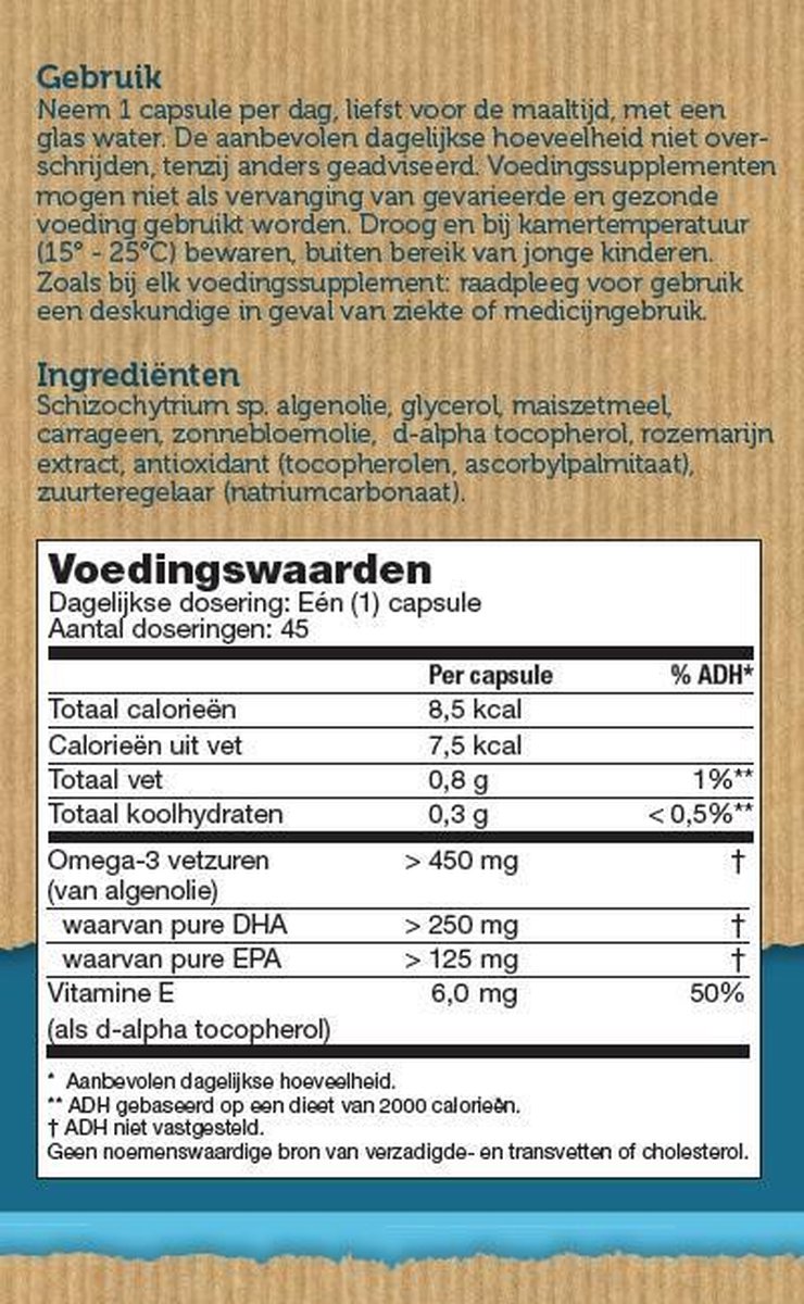 Testa Omega 3 Algenolie Vegan DHAEPA