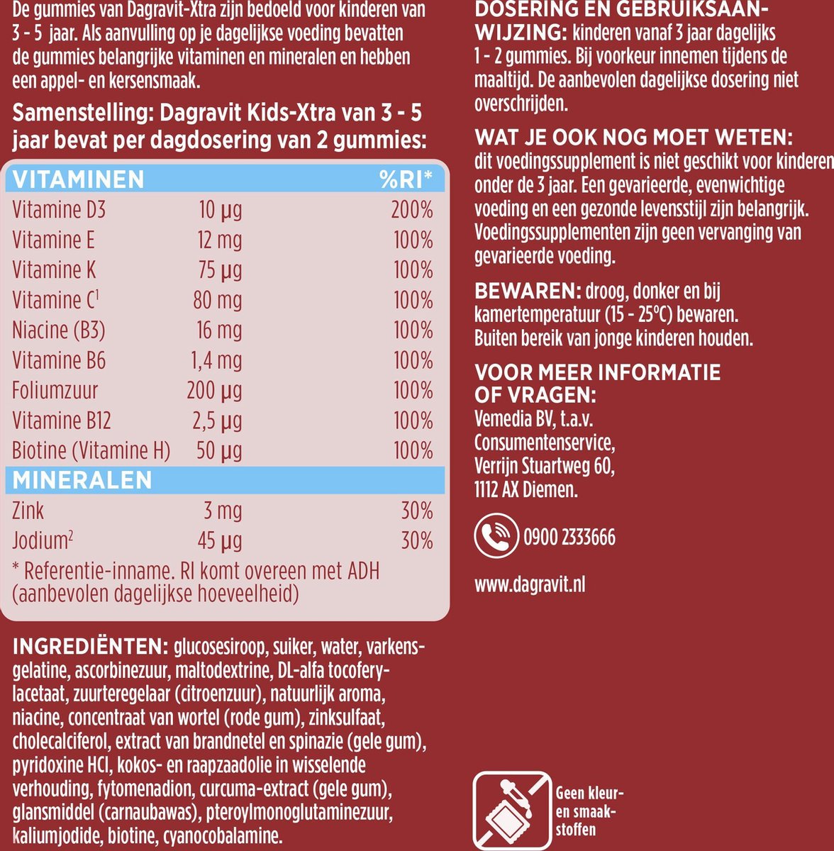 Dagravit Kids Xtra Dora en Diego Gummies 3-5 jaar
