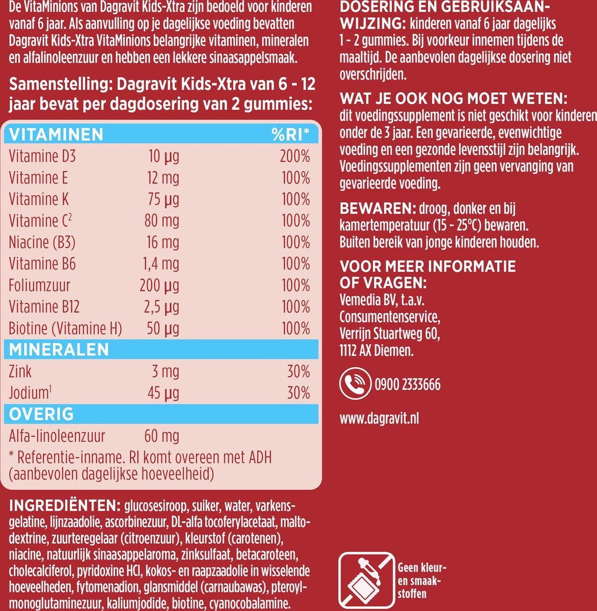 Dagravit Kids Xtra Vitaminions Gummies 6-12 Jaar