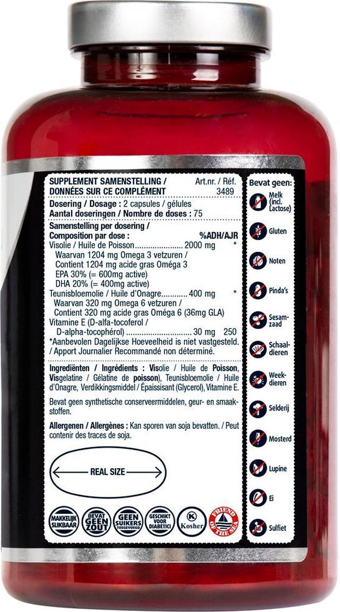 Lucovitaal Super Visolie Omega 3-6 Capsules