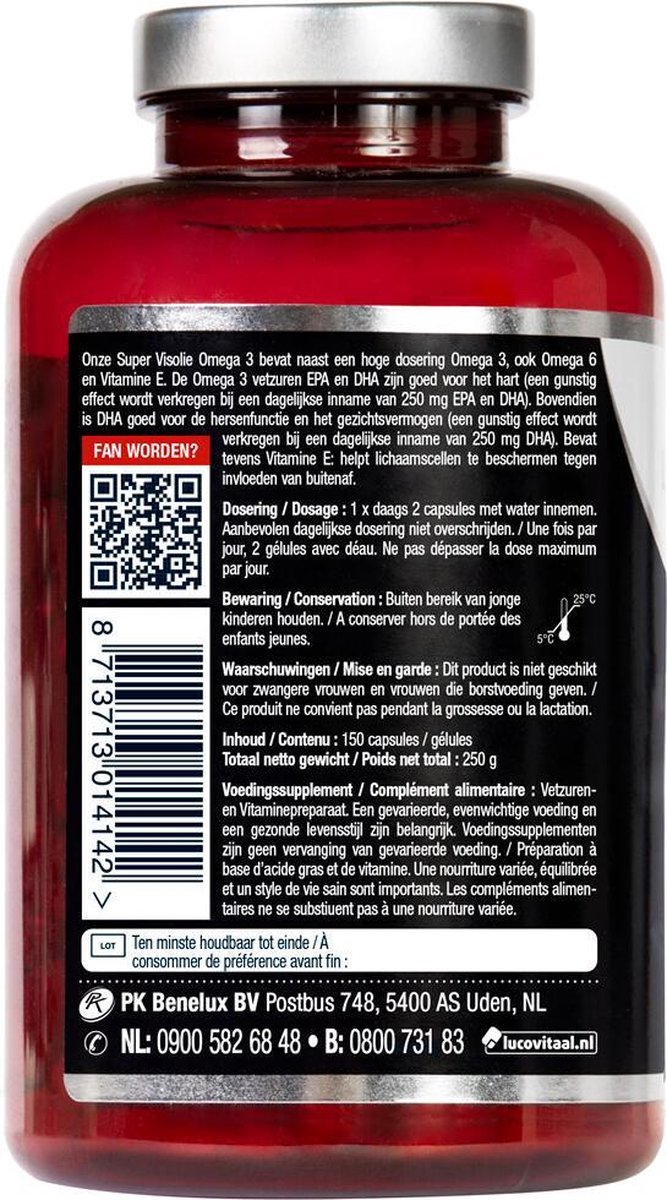 Lucovitaal Super Visolie Omega 3-6 Capsules
