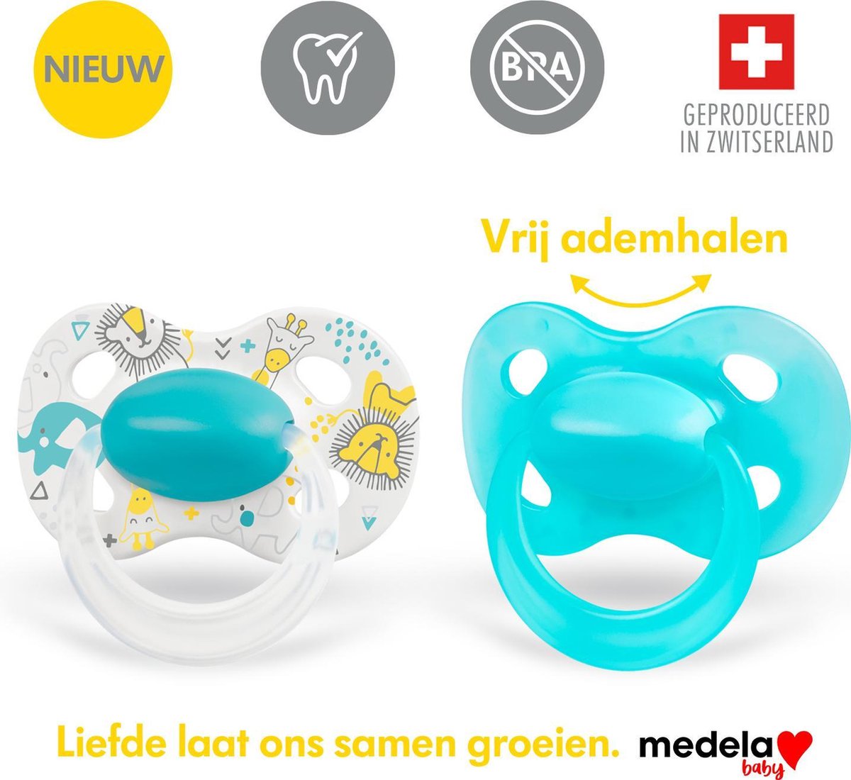 Medela Baby Fopspeen Original 6-18m Blue - Duo Stuk - Turquoise