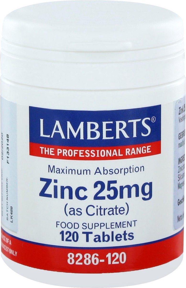 Lamberts Zink zink Citraat 25 Mg Tabletten