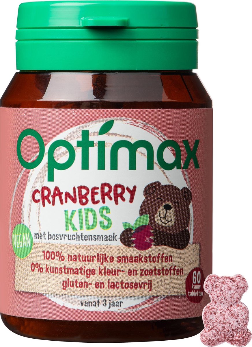 Optimax Kinder Cranberry Kauwtabletten