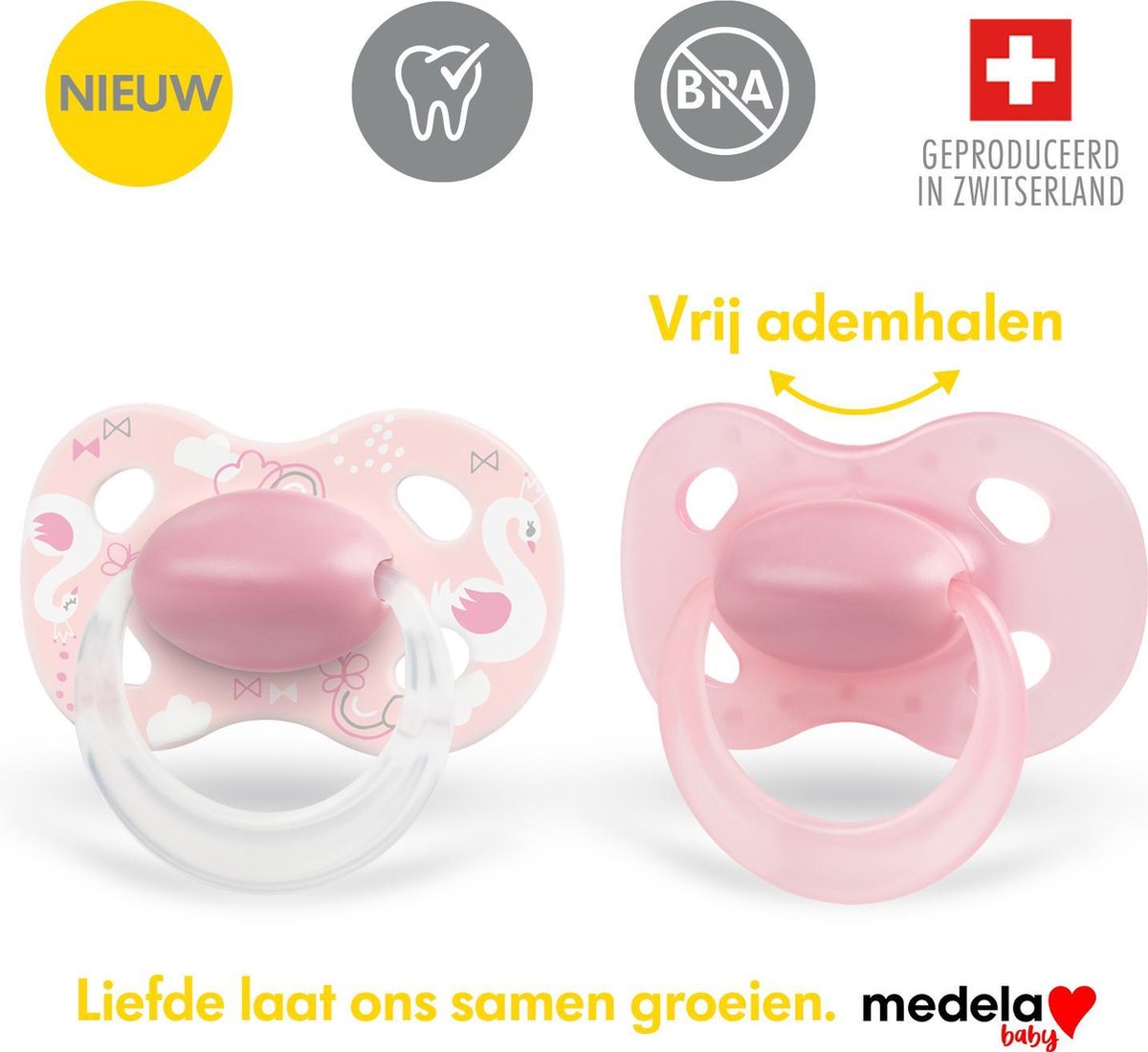 Medela Baby Fopspeen Original 18 Powdery Pink - Duo Stuk