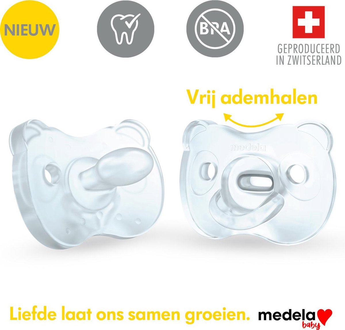 Medela Baby Fopspeen Soft Silicone 6-18m Soft Blue - Duo Stuk