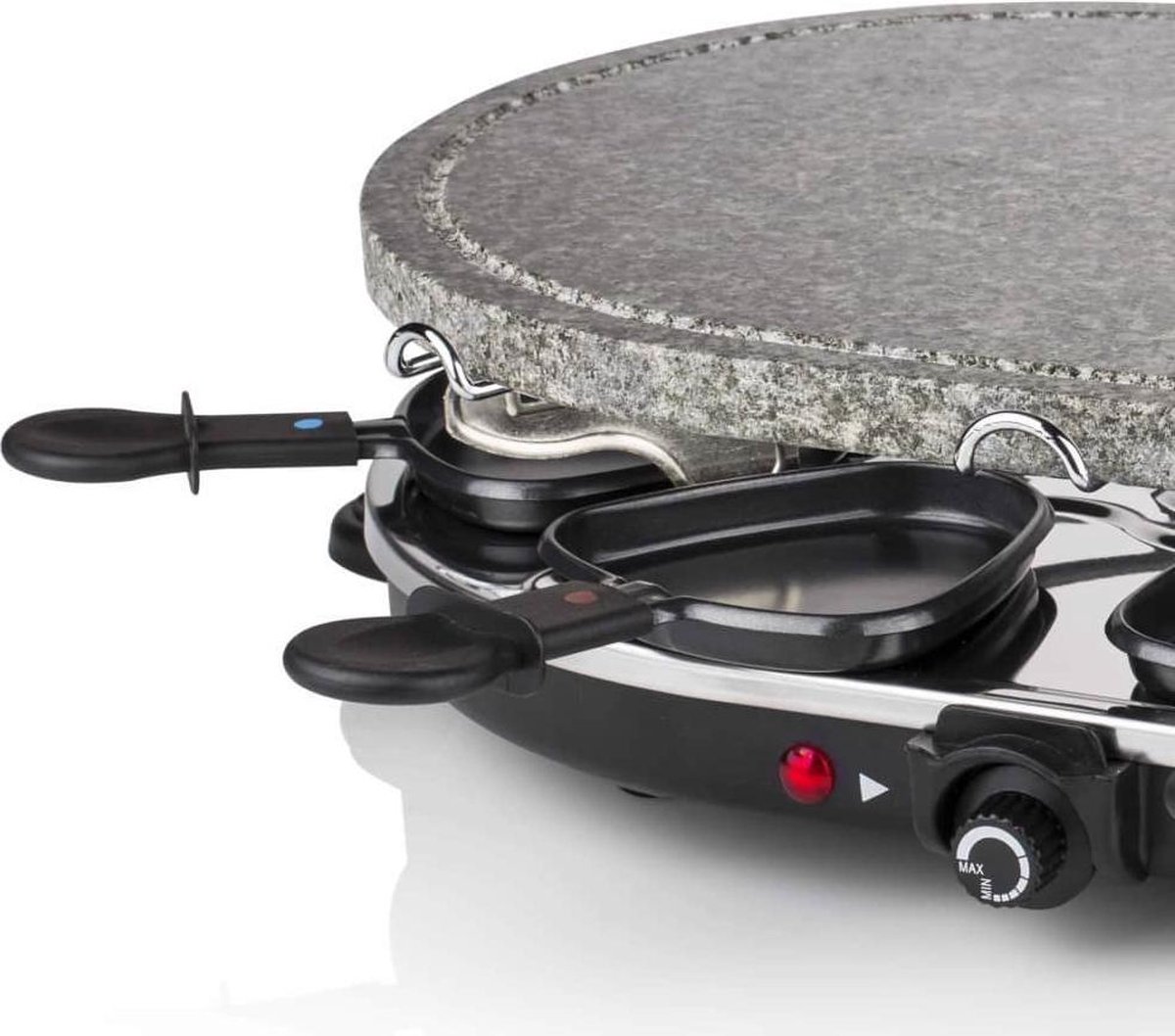 Princess gourmetset Raclette 8 Oval Stone Grill Party 162720 - Zwart