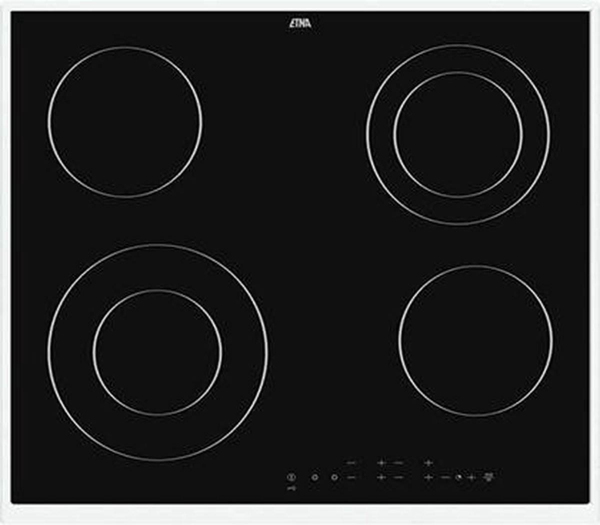 Etna keramische kookplaat (inbouw) KC360RVS - Zwart