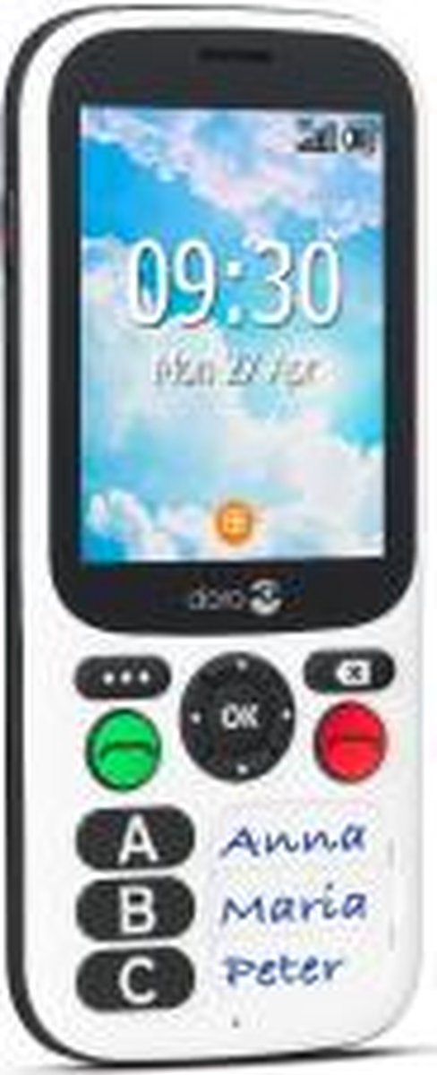 Doro senioren mobiele telefoon 780X 4G (/Wit) - Zwart