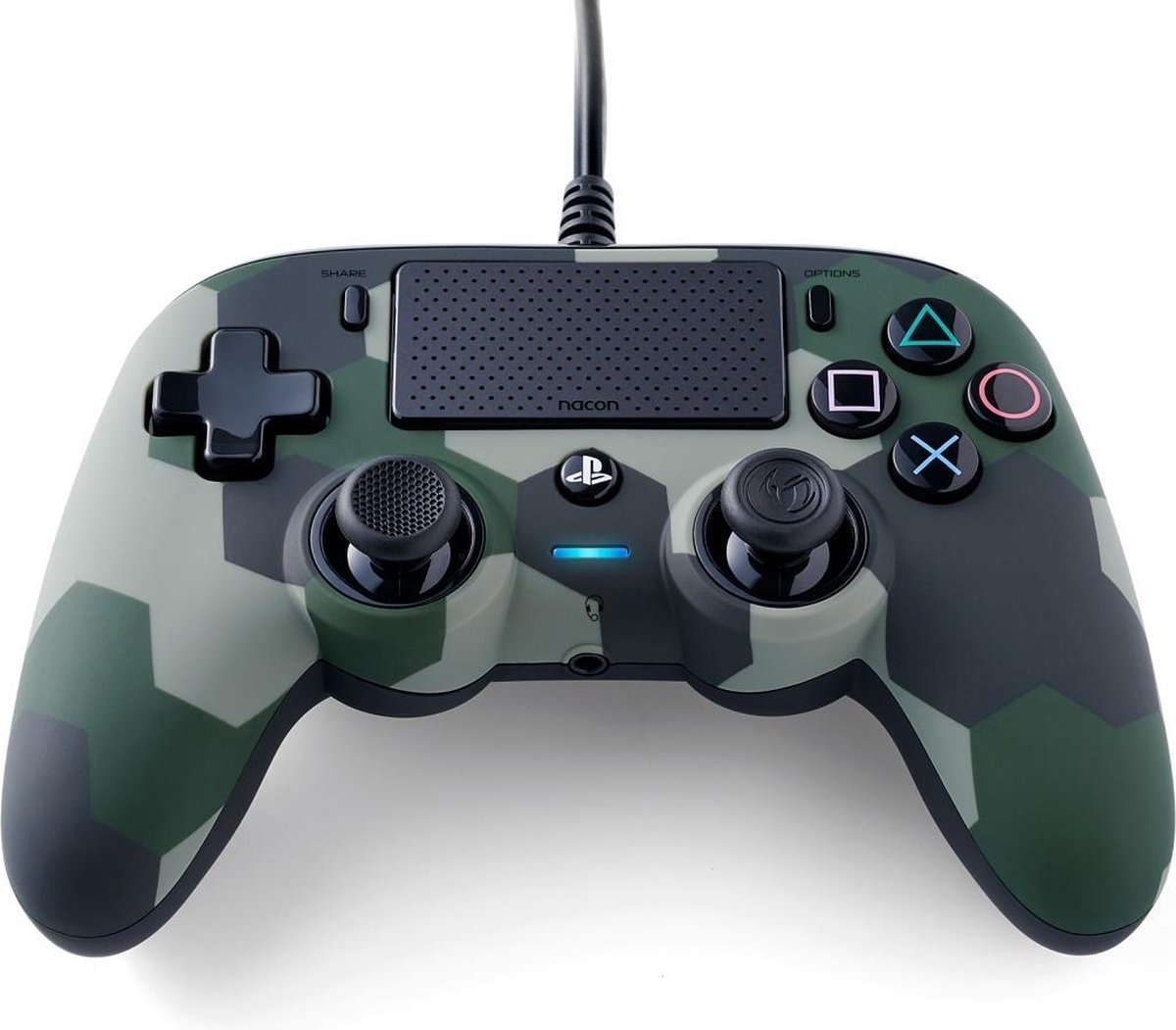 NACON Wired Compact Controller voor de Playstation 4 Camo - Groen