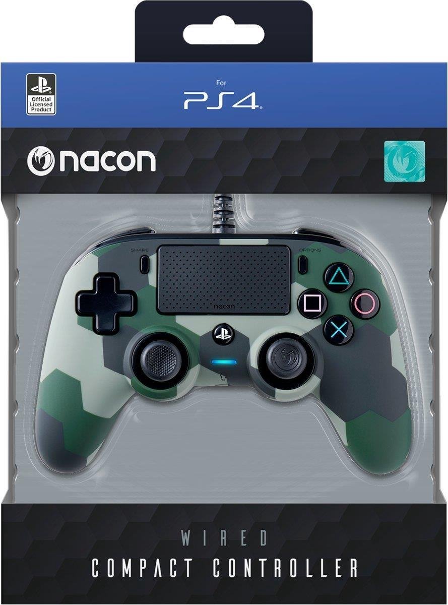 NACON Wired Compact Controller voor de Playstation 4 Camo - Groen