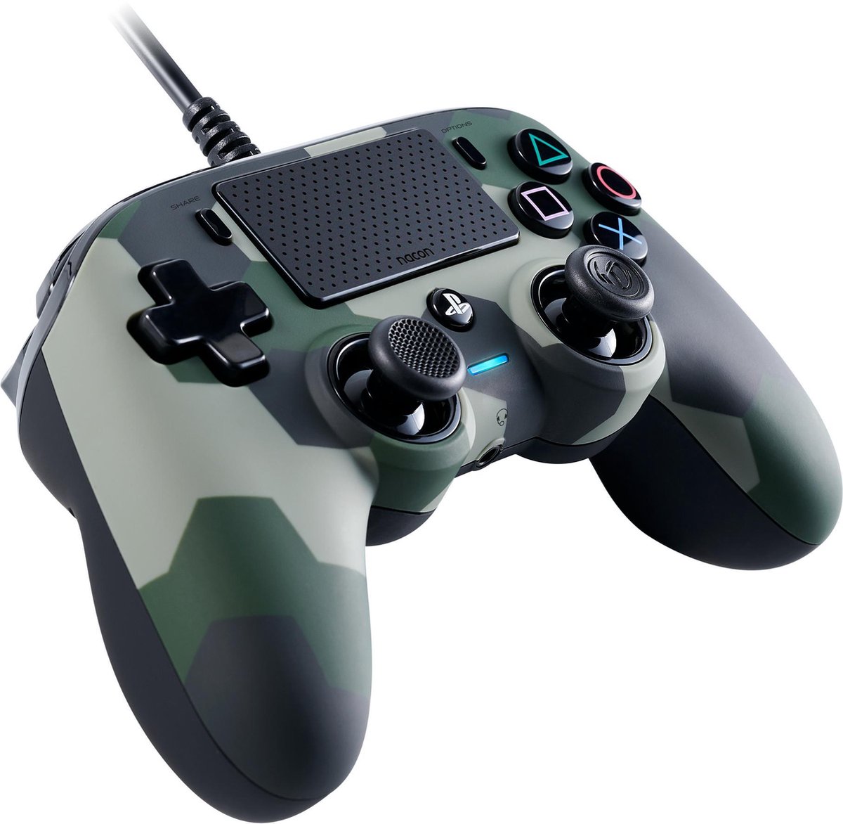 NACON Wired Compact Controller voor de Playstation 4 Camo - Groen